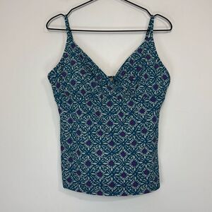 Garnet Hill Printed Tankini Top 14